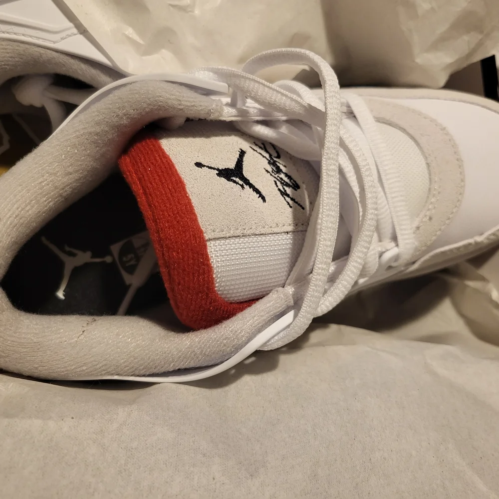 Jordan White and Red Sneakers Retro-Inspired Design - Picture 7 of 8